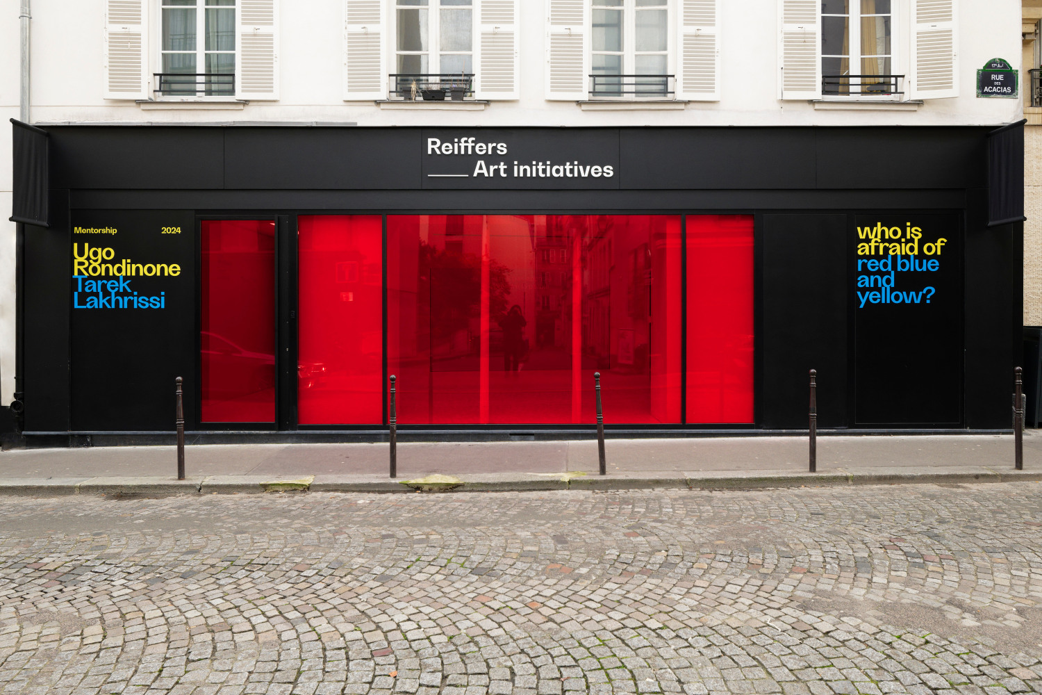 Installation view, Ugo Rondinone &amp;amp; Tarek Lakhrissi, who is afraid of red blue and yellow?, Reiffers Art Initiatives, Paris