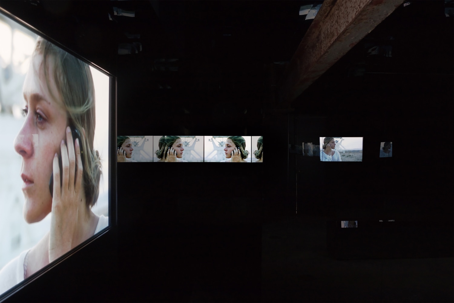 Installation view of Works by Doug Aitken