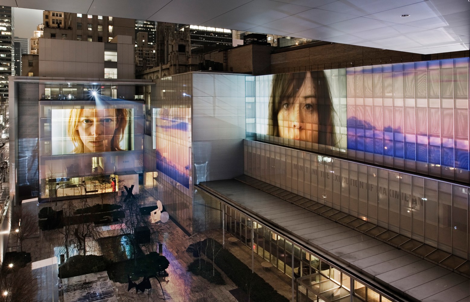 Installation view of living art installation by Doug Aitken