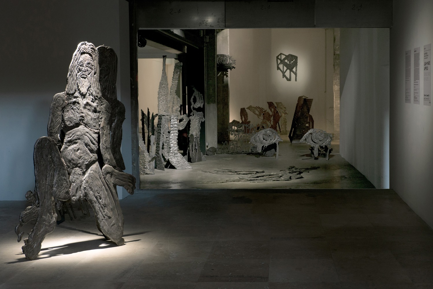Installation view of sculptures by Jean-Marie Appriou
