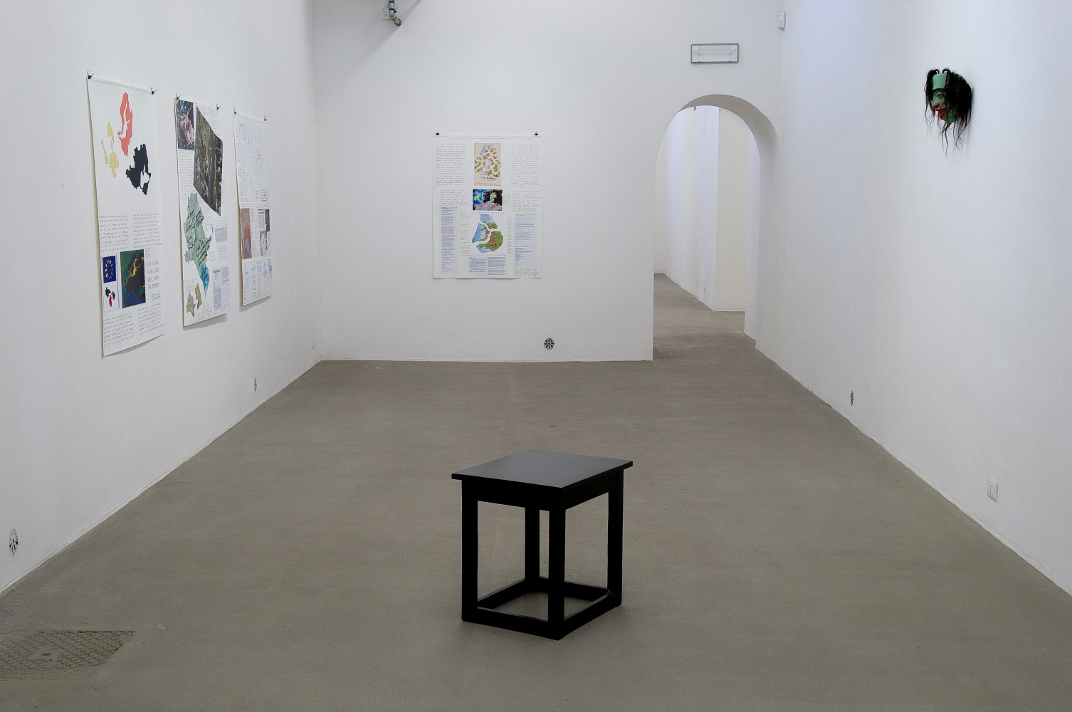 Installation view of works by Oscar Tuazon