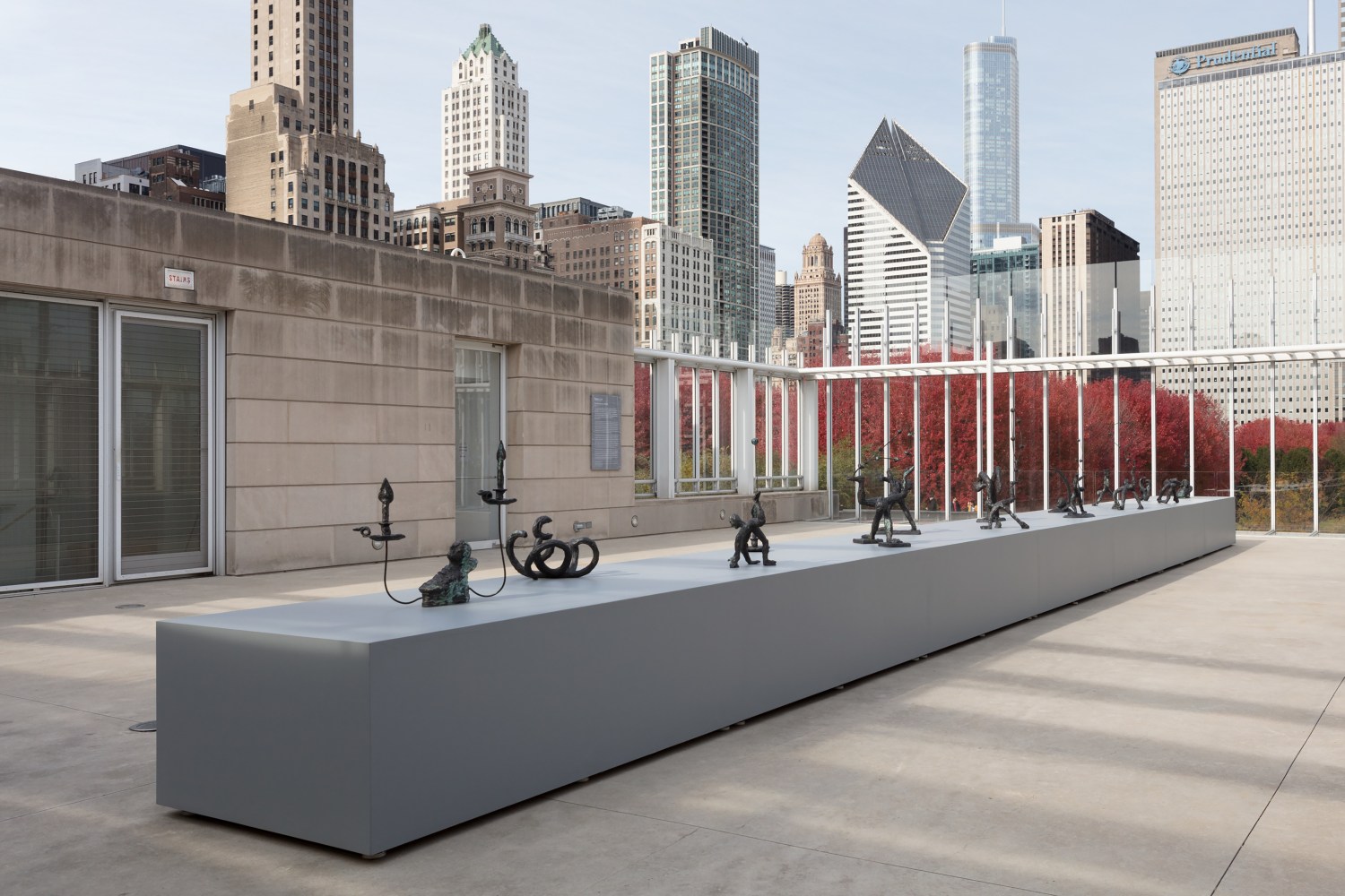 Installation view of sculptures by Andrew Lord