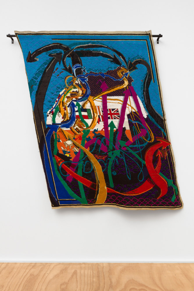 Prelude to The Lunar Songbook
2021
Wool and thread on tapestry canvas
185.5 x 174 cm / 73 x 68 1/2 in
RUGA 48505