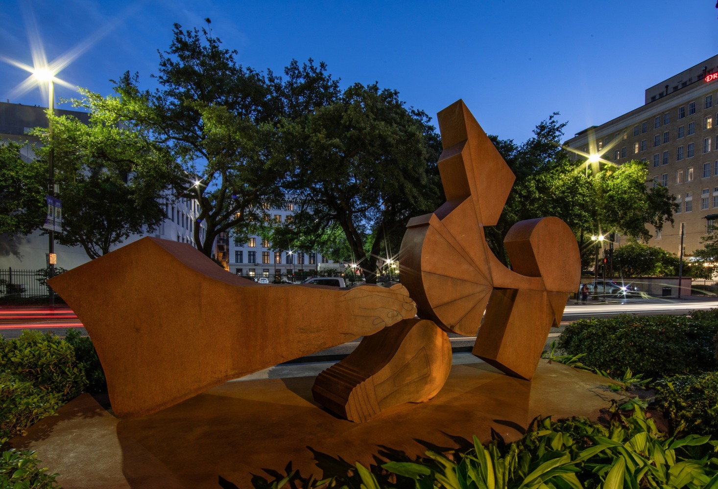 Installation views, Wyatt Kahn, Parade, Poydras Corridor Scupture Exhibition, New Orleans, 2024