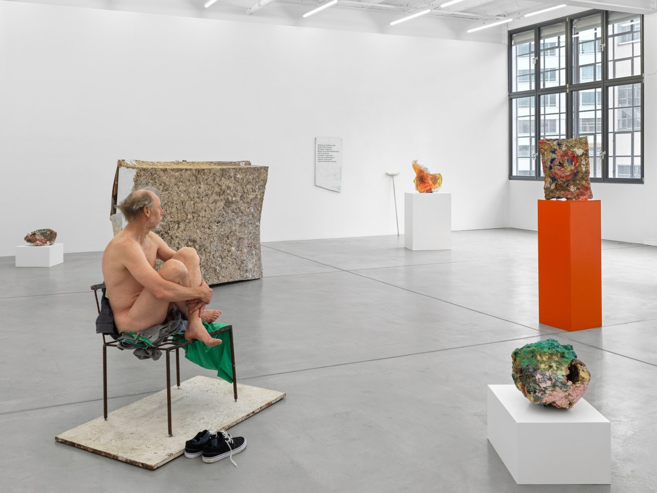 Installation view, Franz West, Die fr&amp;uuml;hen Werke / Early Works, Galerie Eva Presenhuber, Maag Areal, Zurich, 2025
