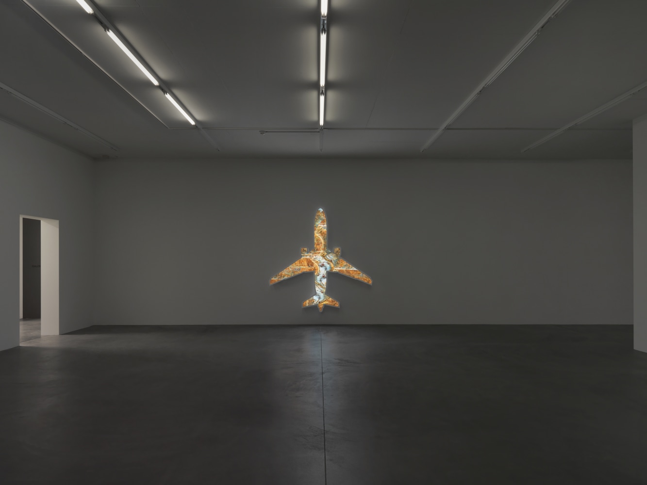 Installation view of Doug Aitken sculpture exhibition