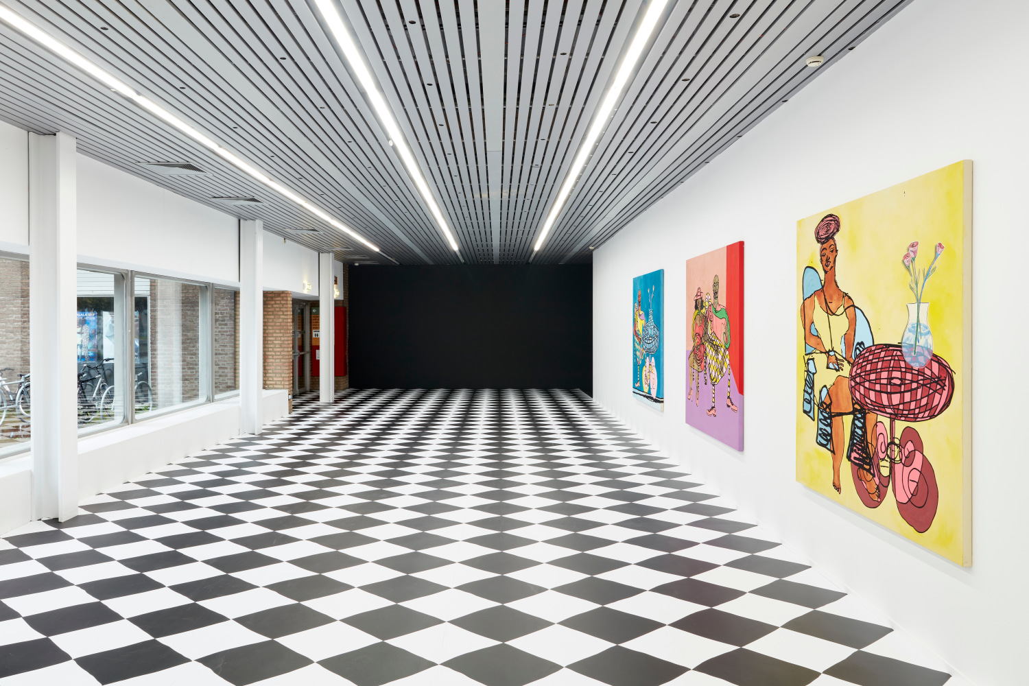 Installation view, Tschabalala Self,&amp;nbsp;Feed Me, Kiss Me, Need Me, Cultuurcentrum Strombeek, Grimbergen, 2023