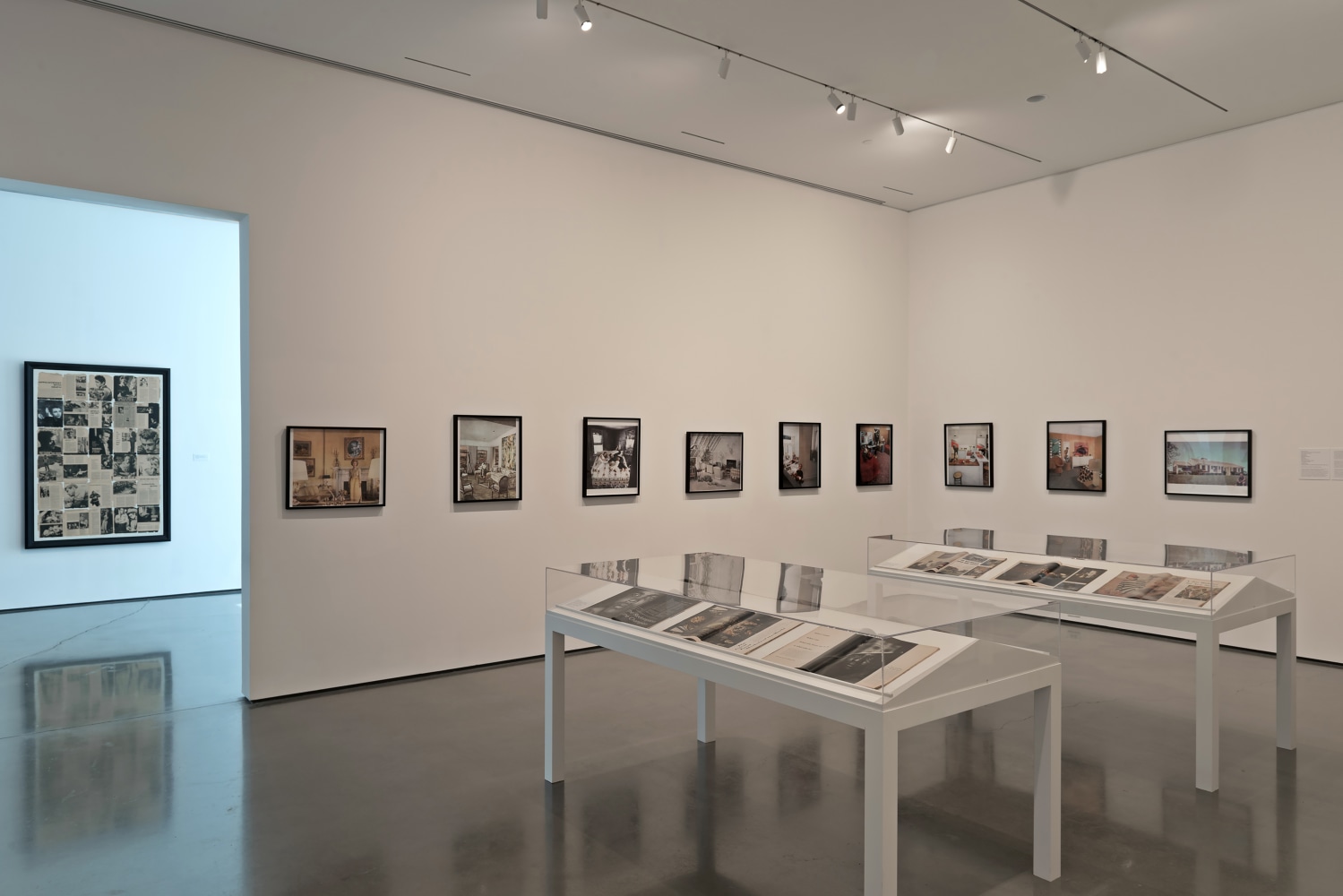 Installation view of works by Walead Beshty