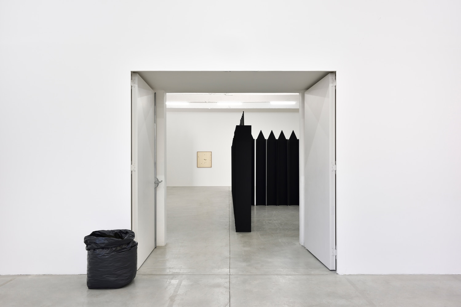 Installation view of sculptures by Valentin Carron