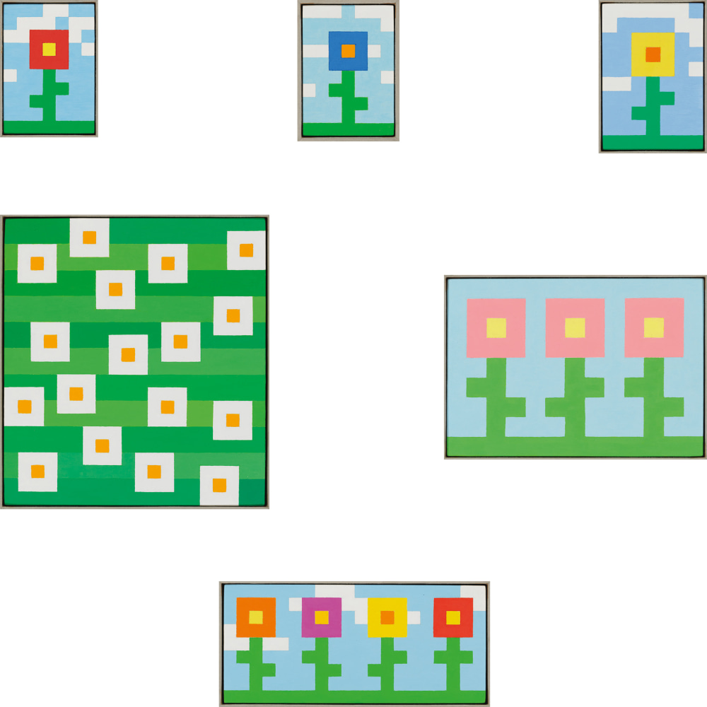 Image of six small paintings by Jean-Frédéric Schnyder