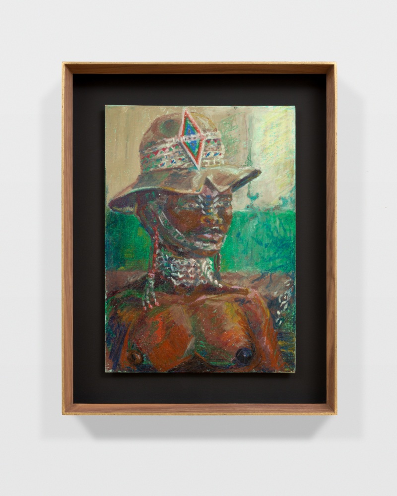 Pastel drawing by Athi-Patra Ruga