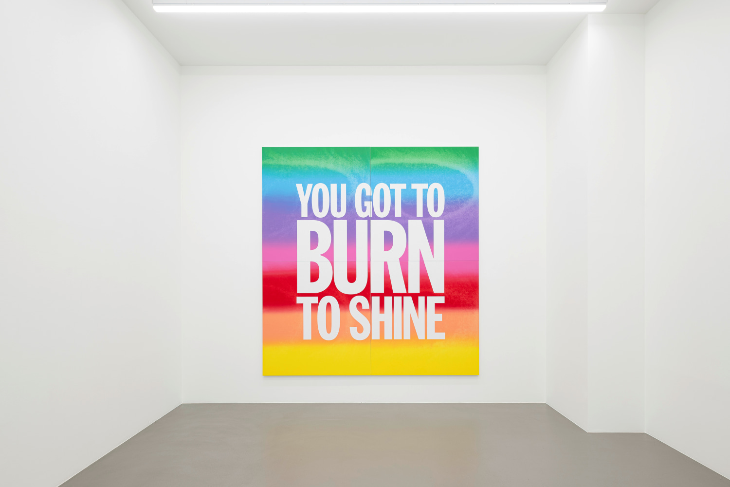 Installation view, John Giorno, God Complex, Galerie Eva Presenhuber, Vienna, 2024