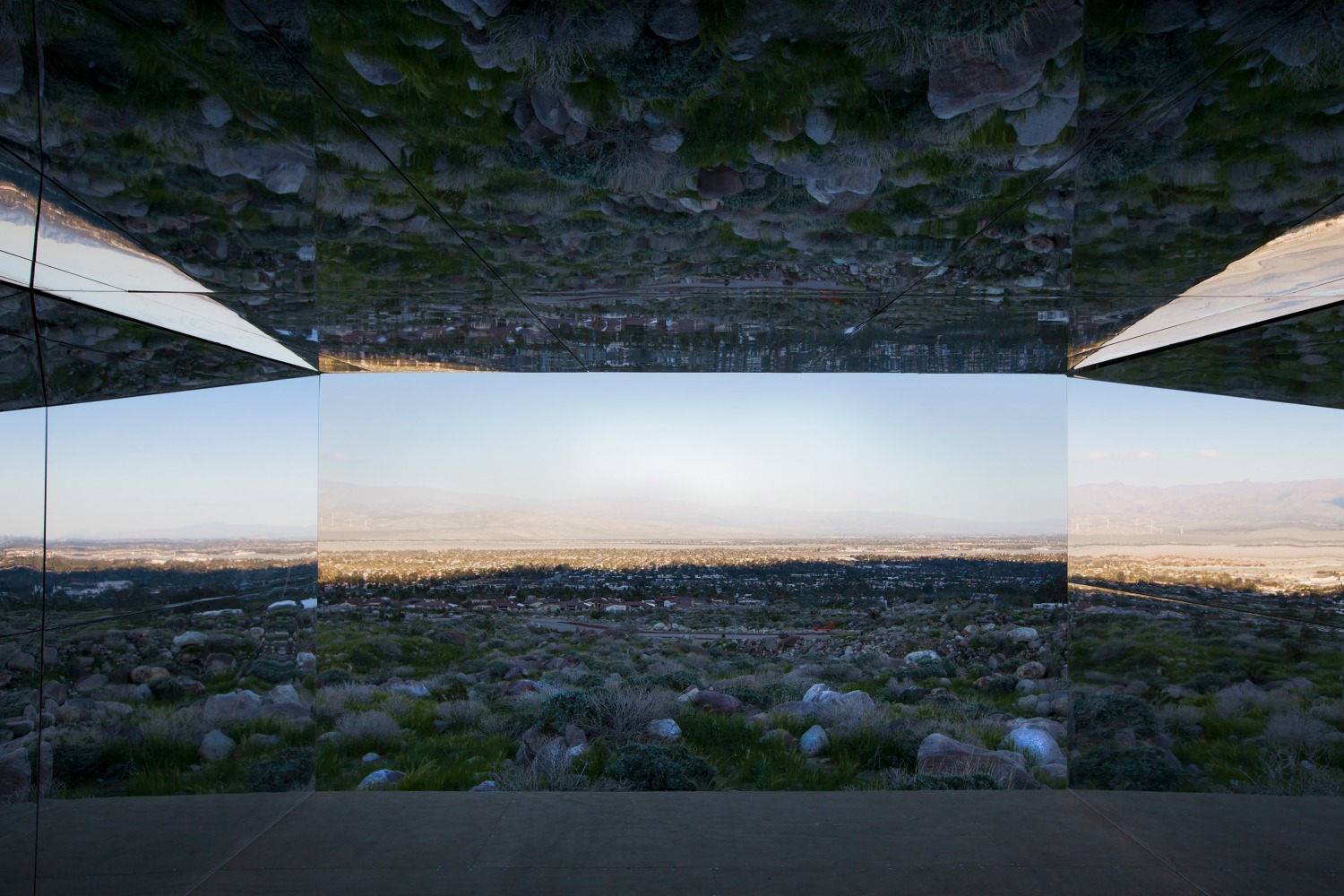 Installation view of living art installation by Doug Aitken