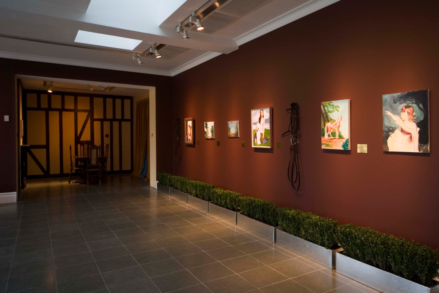 Installation view of paintings by Karen Kilimnik