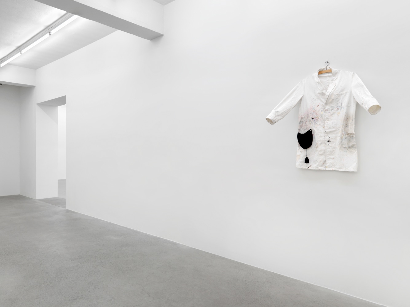 Installation view of Jean-Frédéric Schnyder paintings and sculpture exhibition