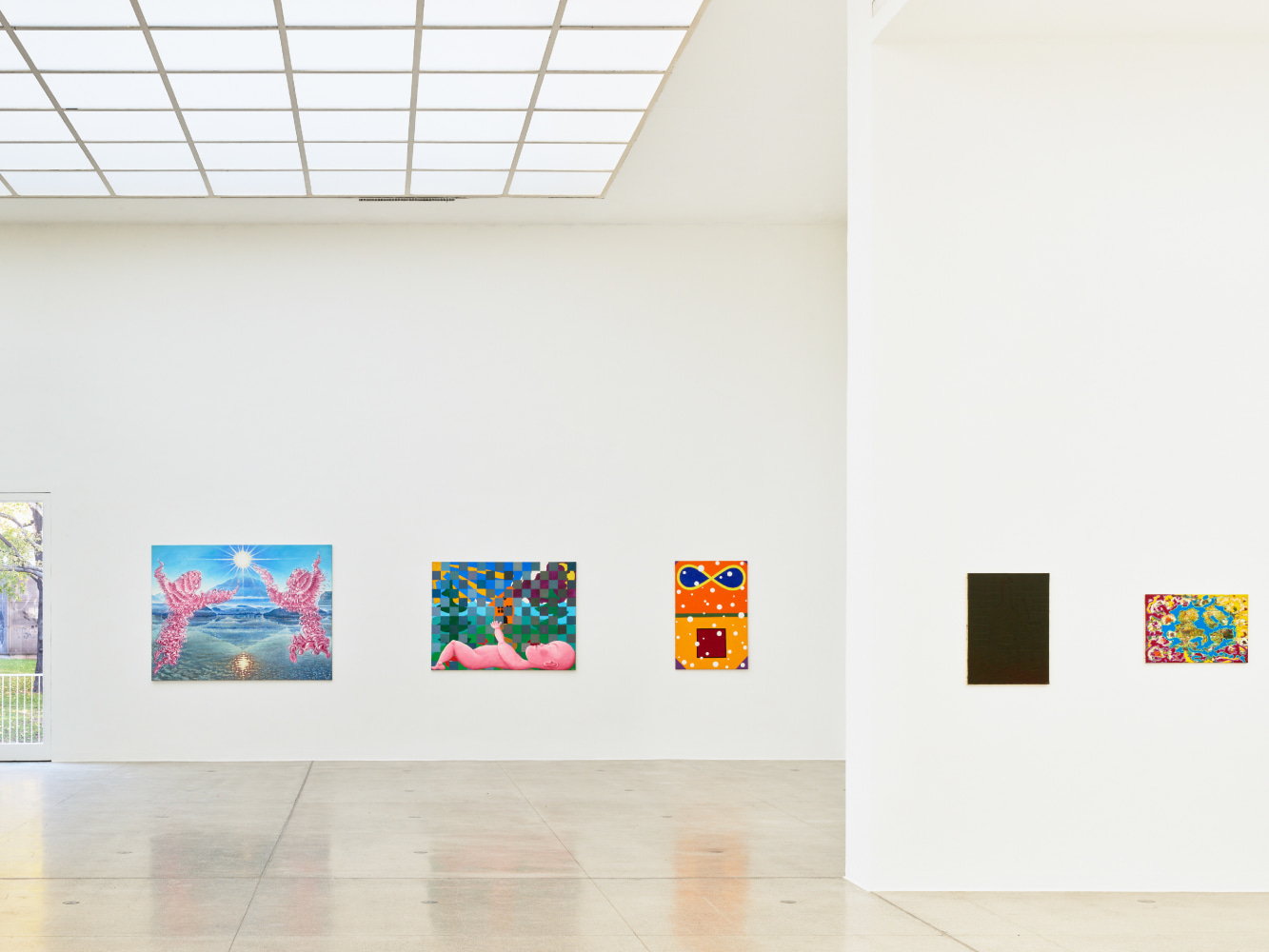 installation view of works by Jean-Frédéric Schnyder