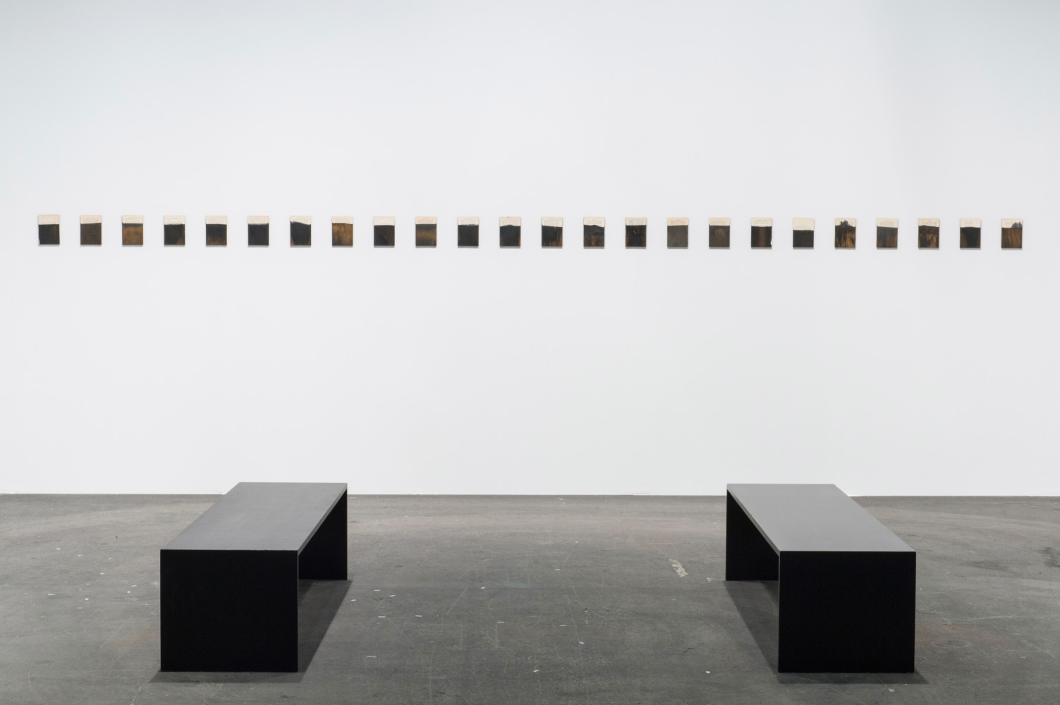 Installation view of paintings by Tim Rollins and K.O.S.