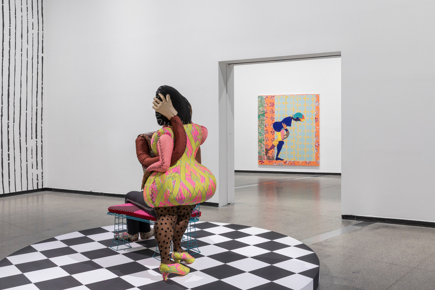 Installation view, Tschabalala Self, Skin Tight, Australian Centre for Contemporary Art, Melbourne, 2025