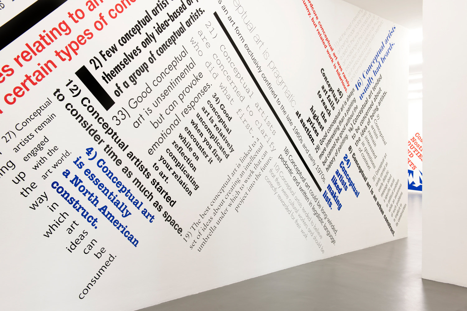 Installation view of sculptures by Angela Bulloch