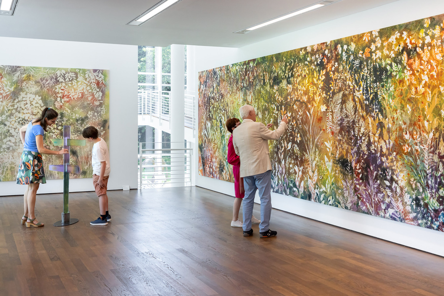 Installation view, Sam Falls, I Feel the Earth Whisper, Museum Frieder Burda, Baden-Baden, 2024