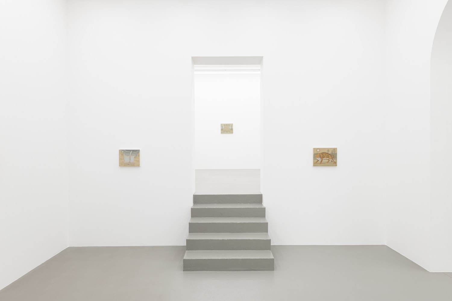 installation view of paintings and drawings by John Dilg