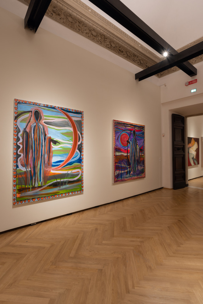 Installation view, Josh Smith, Day for Night: New American Realism, A&amp;iuml;shti Foundation, Palazzo Barberini, Rome, 2024