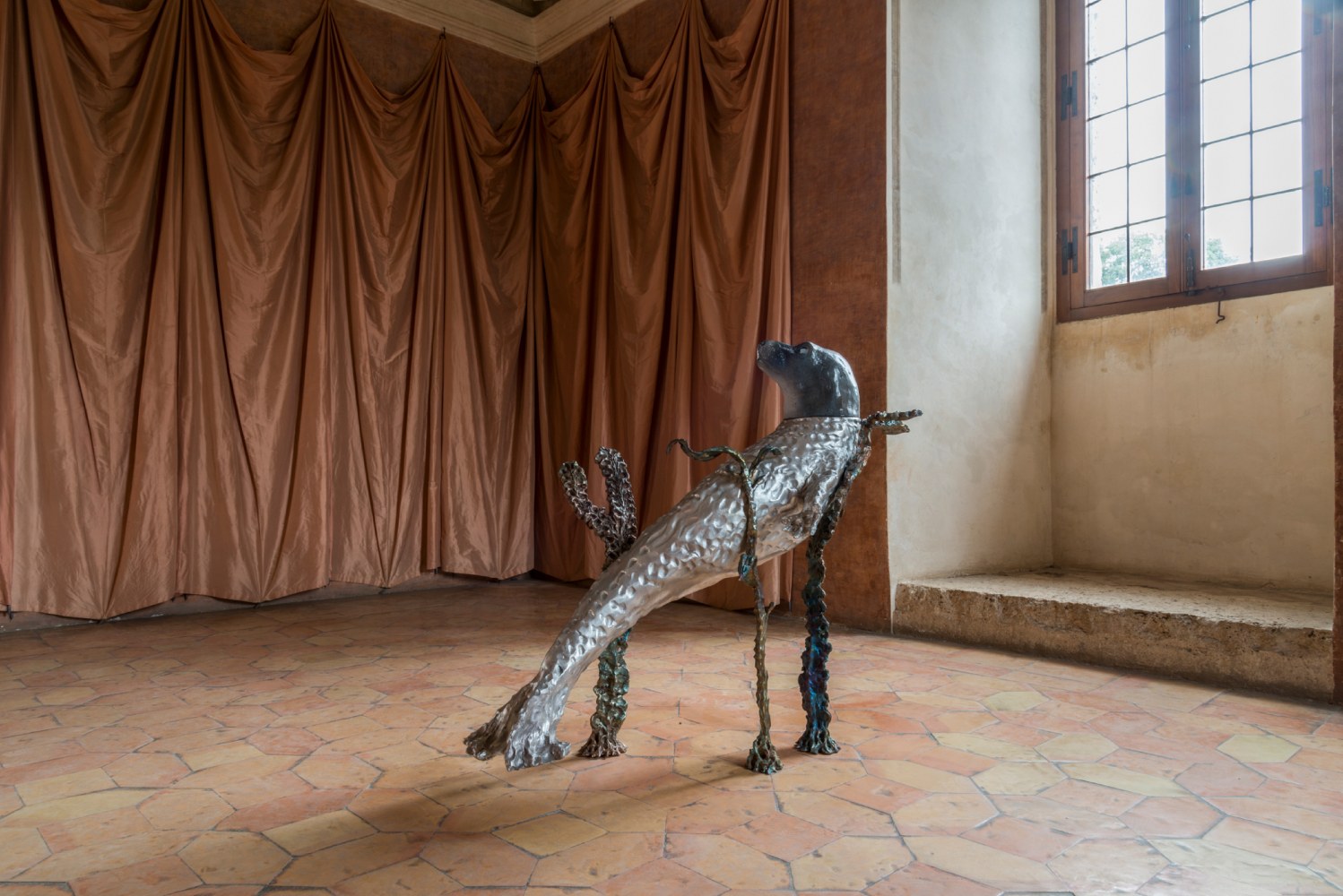 Installation view of sculpture by Jean-Marie Appriou