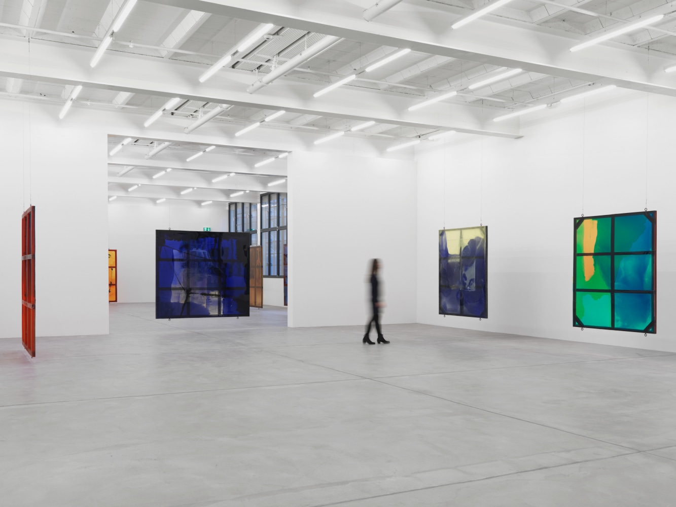 Installation view of Alex Hubbard urethane paintings exhibition