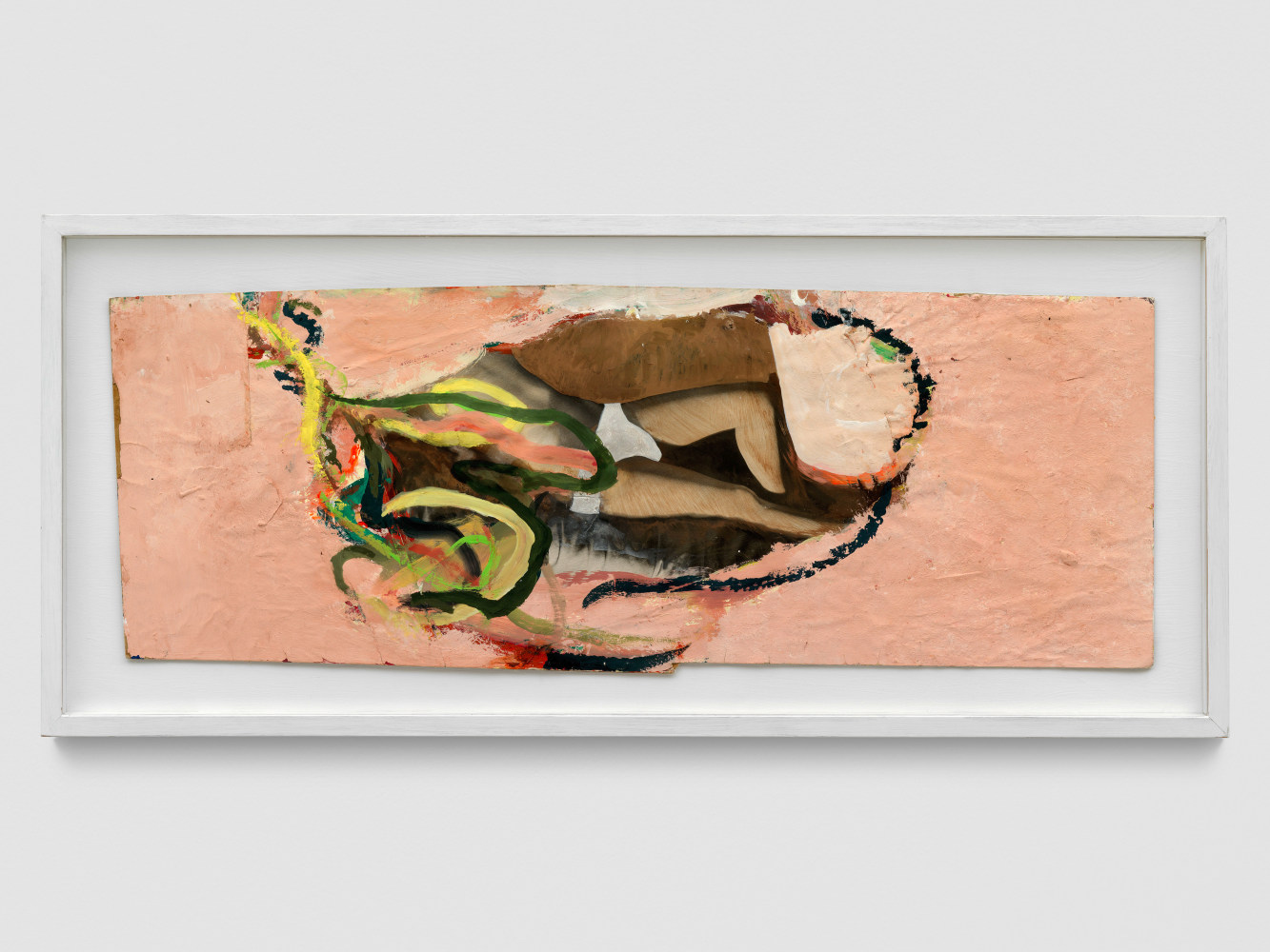 Moholny at home...

Approx. 1983/84

Collage, gouache on hardboard

Sheet 33 x 91 cm / 13 x 35 7/8 in

Frame 46 x 103.5 x 3 cm / 18 x 40 7/8 x 1 1/8 in

&amp;copy; Archiv Franz West &amp;copy; Estate Franz West