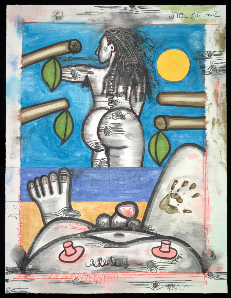 monotype by Carroll Dunham