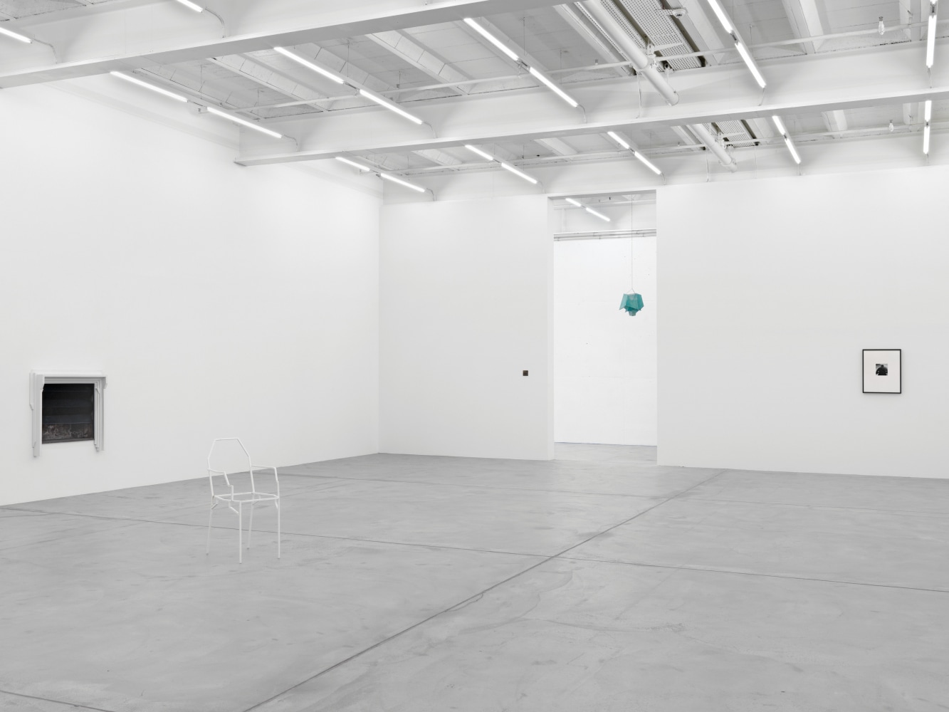 Installation view of Martin Boyce sculpture and photography exhibition