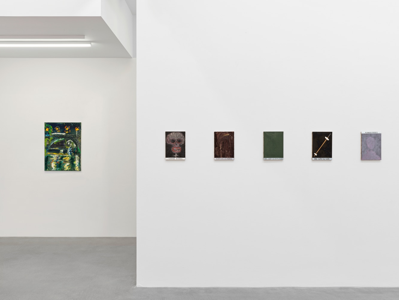 Installation view, Jean-Fr&amp;eacute;d&amp;eacute;ric Schnyder,&amp;nbsp;&amp;OElig;L AUF LEINWAND, Galerie Eva Presenhuber, Waldmannstrasse, Zurich, 2024