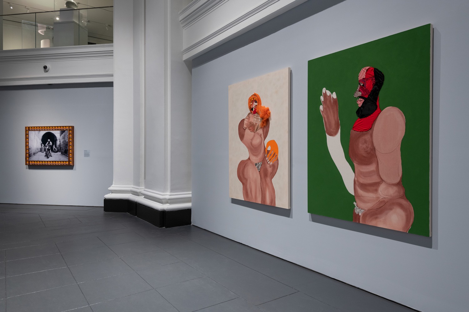 Installation view, Tschabalala Self, Giants: Art from the Dean Collection of Swizz Beatz and Alicia Keys, Brooklyn Museum, 2024