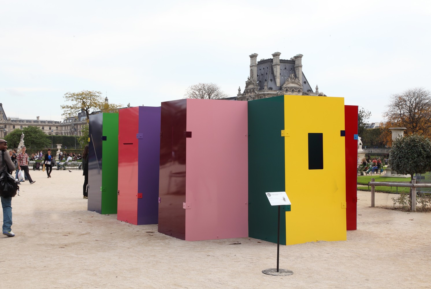 Installation view of sculpture by Sam Falls