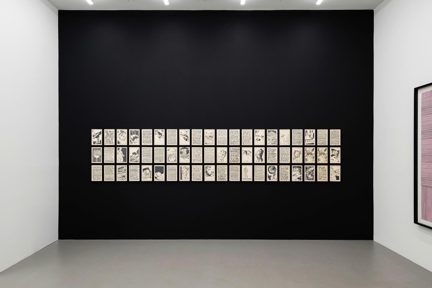 Installation view, Zeichnungen und Drucke / Drawings and Prints, Galerie Eva Presenhuber, Vienna, 2025