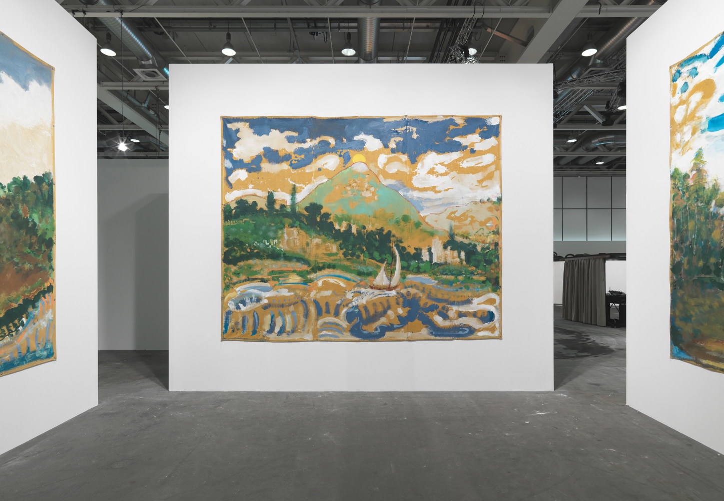 Installation view of paintings by Verne Dawson
