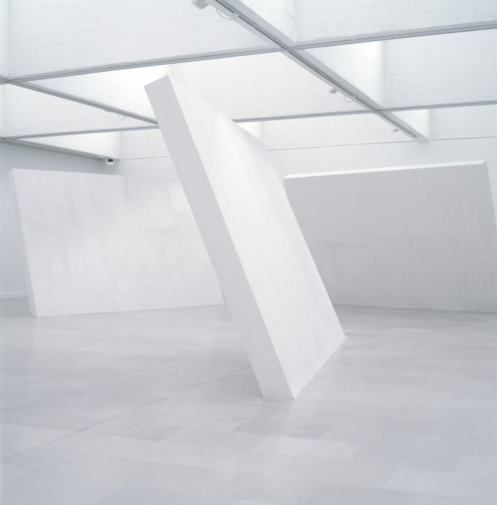 Installation view of sculptures by Ugo Rondinone