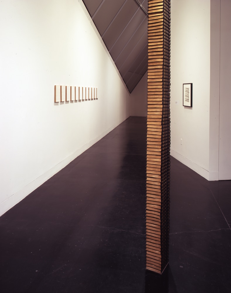 Installation view of paintings by Tim Rollins and K.O.S.