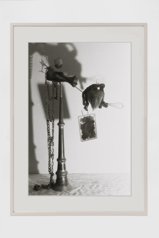 PETER FISCHLI / DAVID WEISS  Das gefrorene Herz (Equilibres–Serie)   1986 C-print, framed  Ed. 1/3  Image 45 x 30 cm / 17 3/4 x 11 3/4 in Frame 63 x 47 x 2.5 cm / 24 3/4 x 18 1/2 x 1 in  FISCW33661