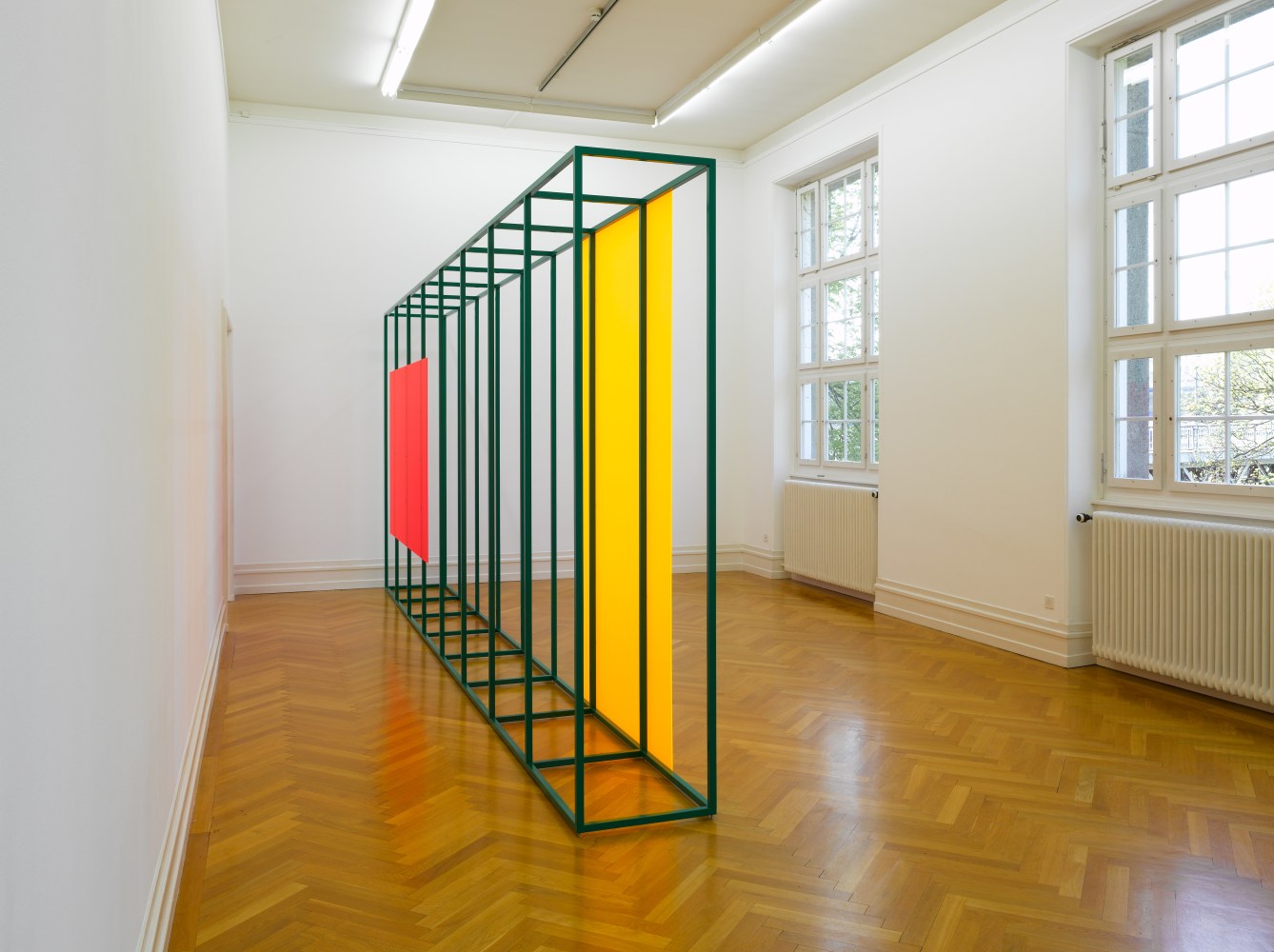 Installation view of sculptures by Gerwald Rockenschaub