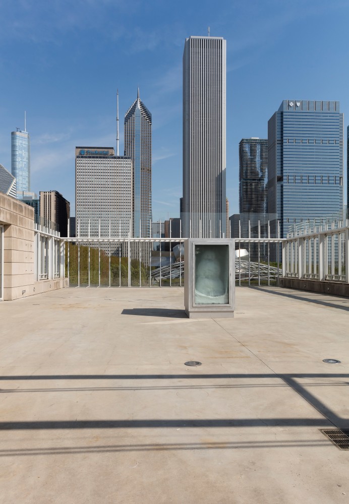 Installation view of sculpture by Peter Fischli and David Weiss