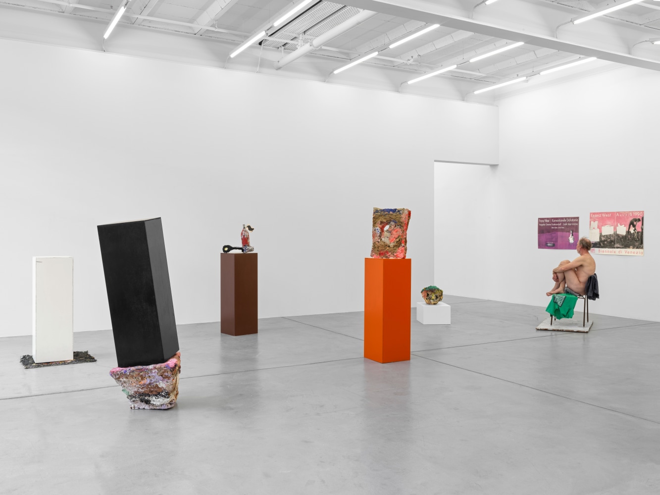 Installation view, Franz West, Die fr&amp;uuml;hen Werke / Early Works, Galerie Eva Presenhuber, Maag Areal, Zurich, 2025