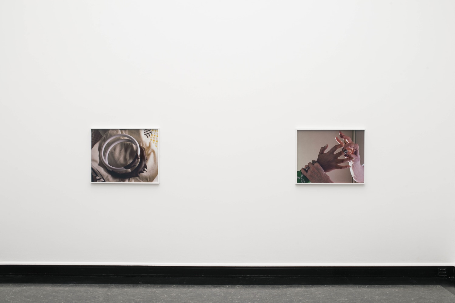 Installation view of photographs by Torbjørn Rødland