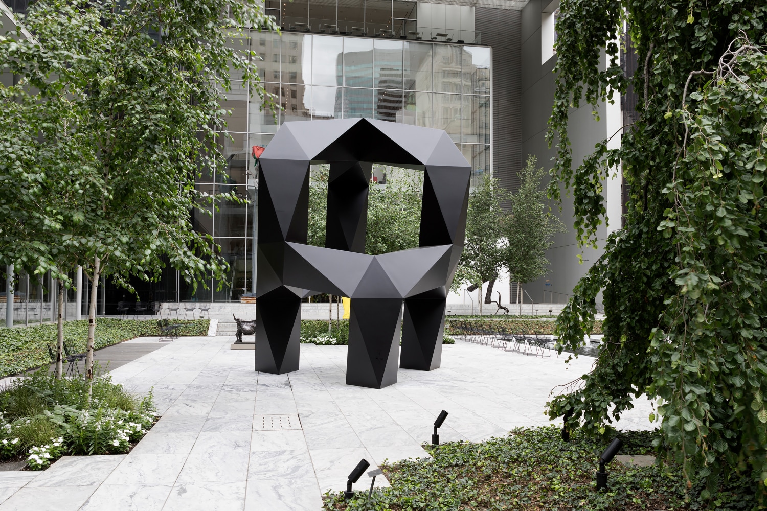 Installation view of sculptures by Peter Fischli and David Weiss