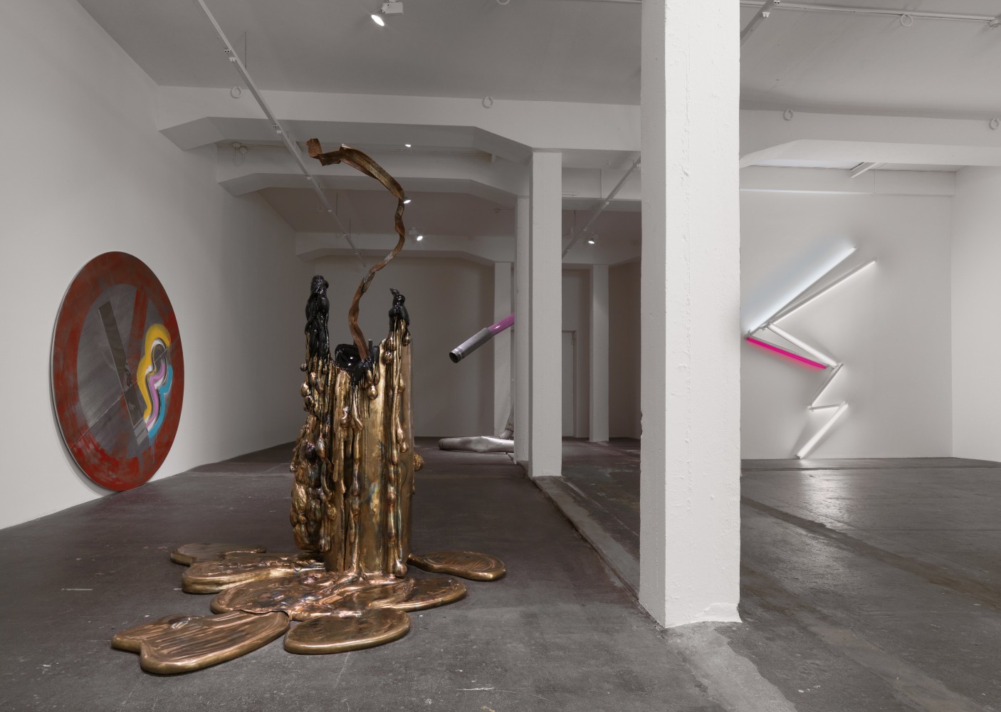 Installation view of Mark Handforth sculptures exhibition