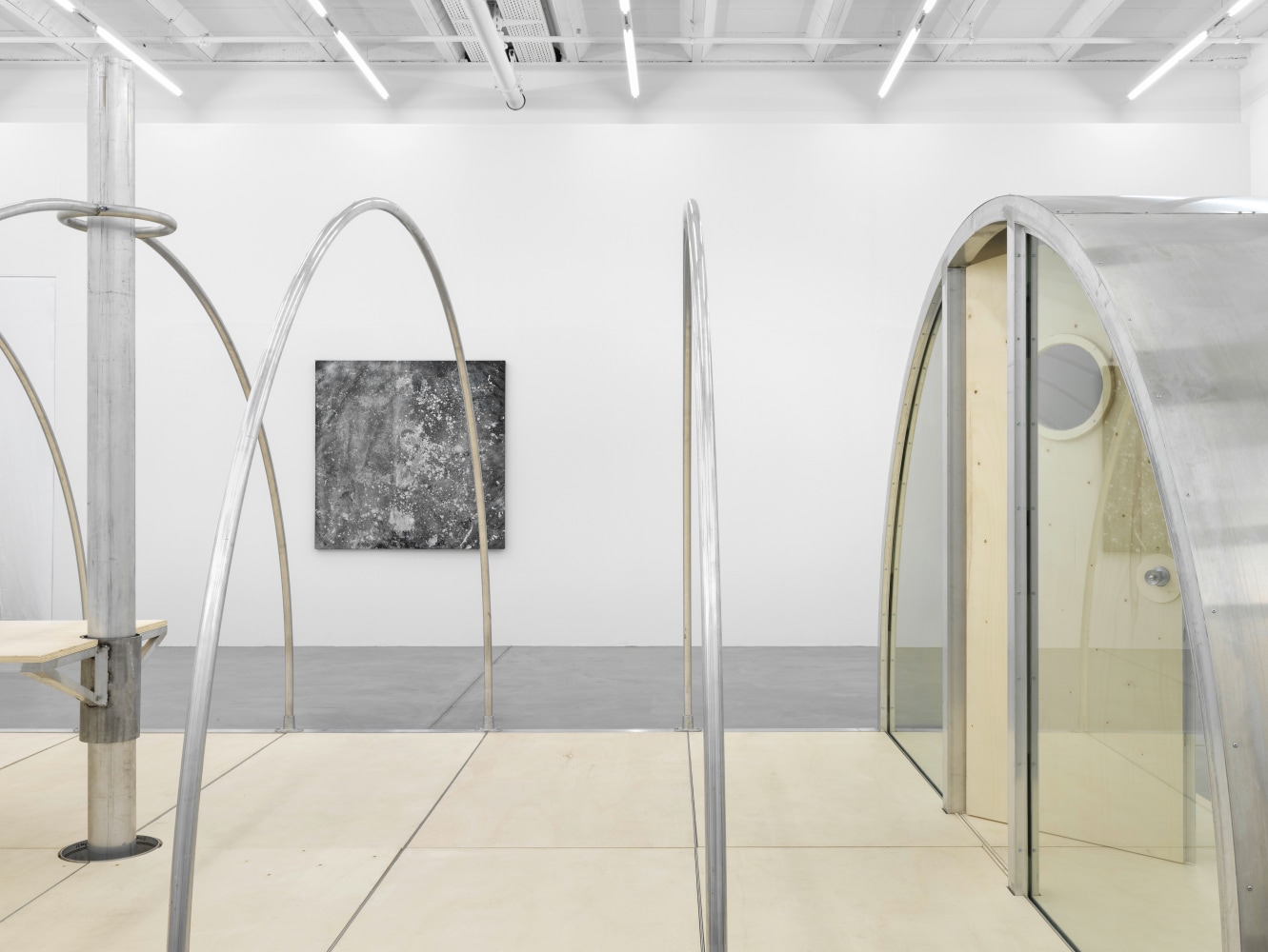 Installation view, Oscar Tuazon, Galerie Eva Presenhuber, Maag Areal, Zurich, 2024