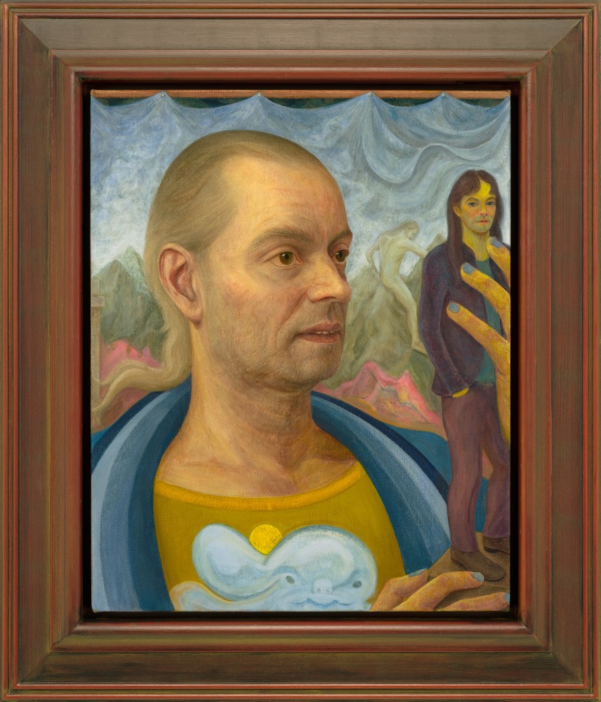 Figurine Peddler

2025

Oil on jute in artist&amp;rsquo;s frame

Image 53 x 42.5 x 2 cm / 20 7/8 x 16 3/4 x 7/8 in

Frame 72 x 61.5 x 4.5 cm / 28 3/8 x 24 1/4 x 1 3/4 in

&amp;copy; Steven Shearer