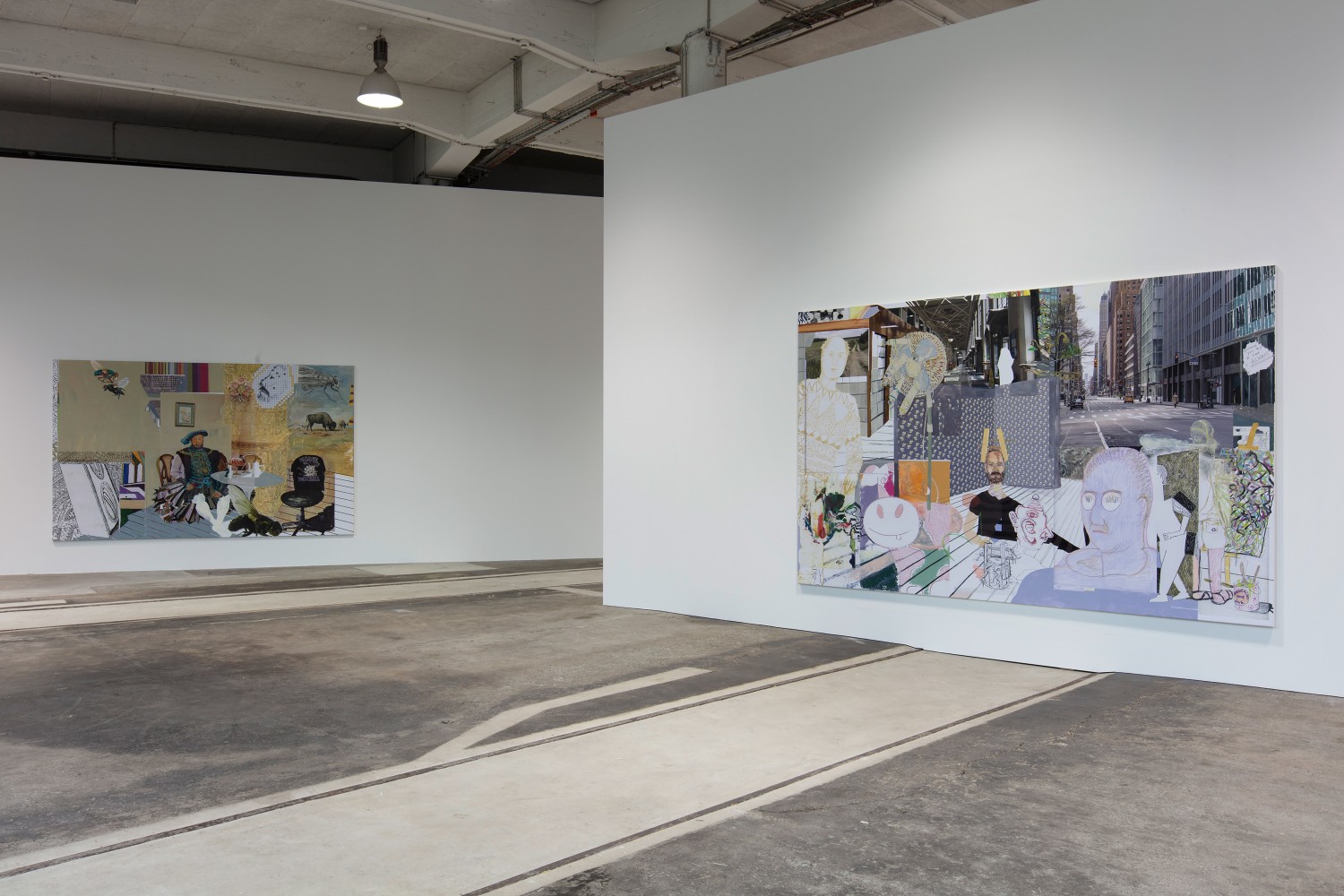 Installation view of paintings by Michael Williams
