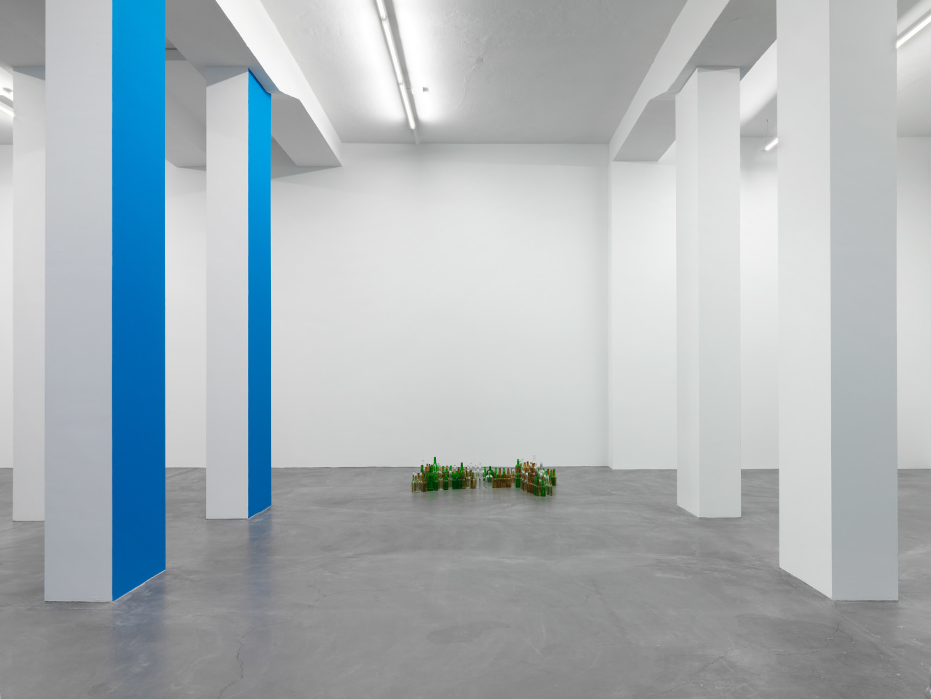 Installation view of Valentin Carron sculpture exhibition