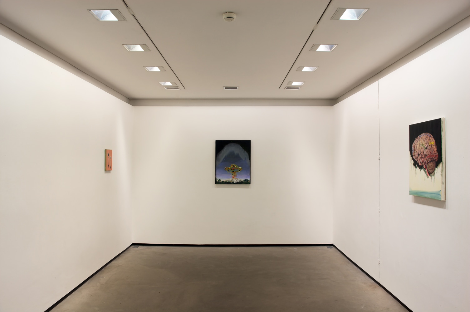Installation view of paintings by Verne Dawson